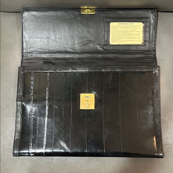 Genuine Eel Skin Portfolio Vintage EUVC 14x10 - Picture 2 of 10